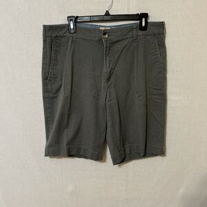 Flat Front Gray Shorts Relaxed Fit